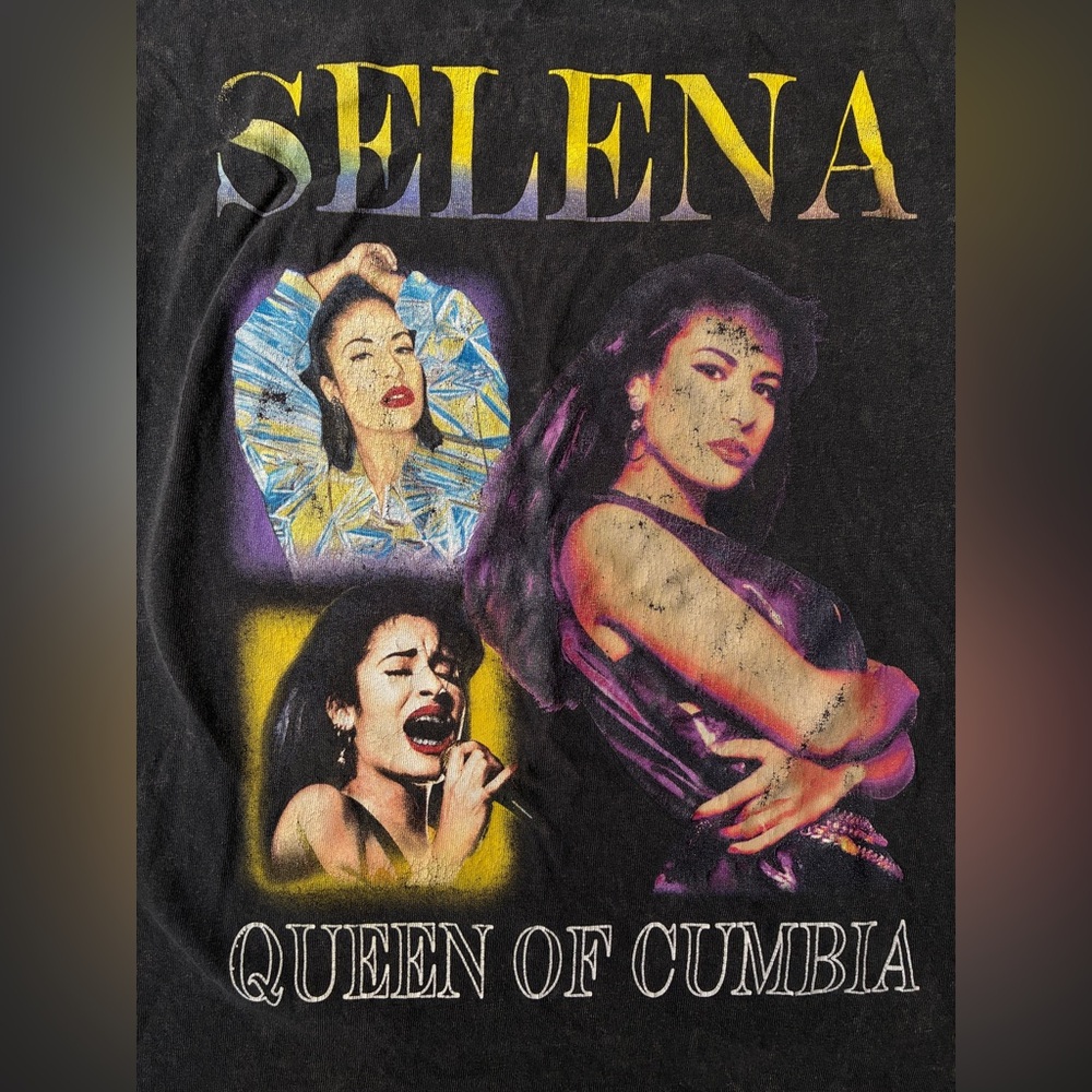 Selena Quintanilla Queen of Cumbia Graphic Vintage T Shirt - Picture 5 of 9